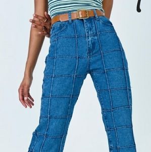 Princess Polly Anniston Patch jean wide leg denim